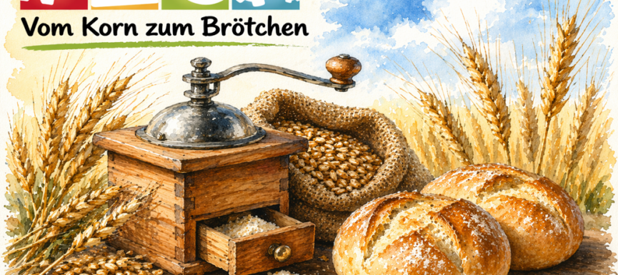 Vom Korn zum Brötchen – Das Korn unter der Lupe